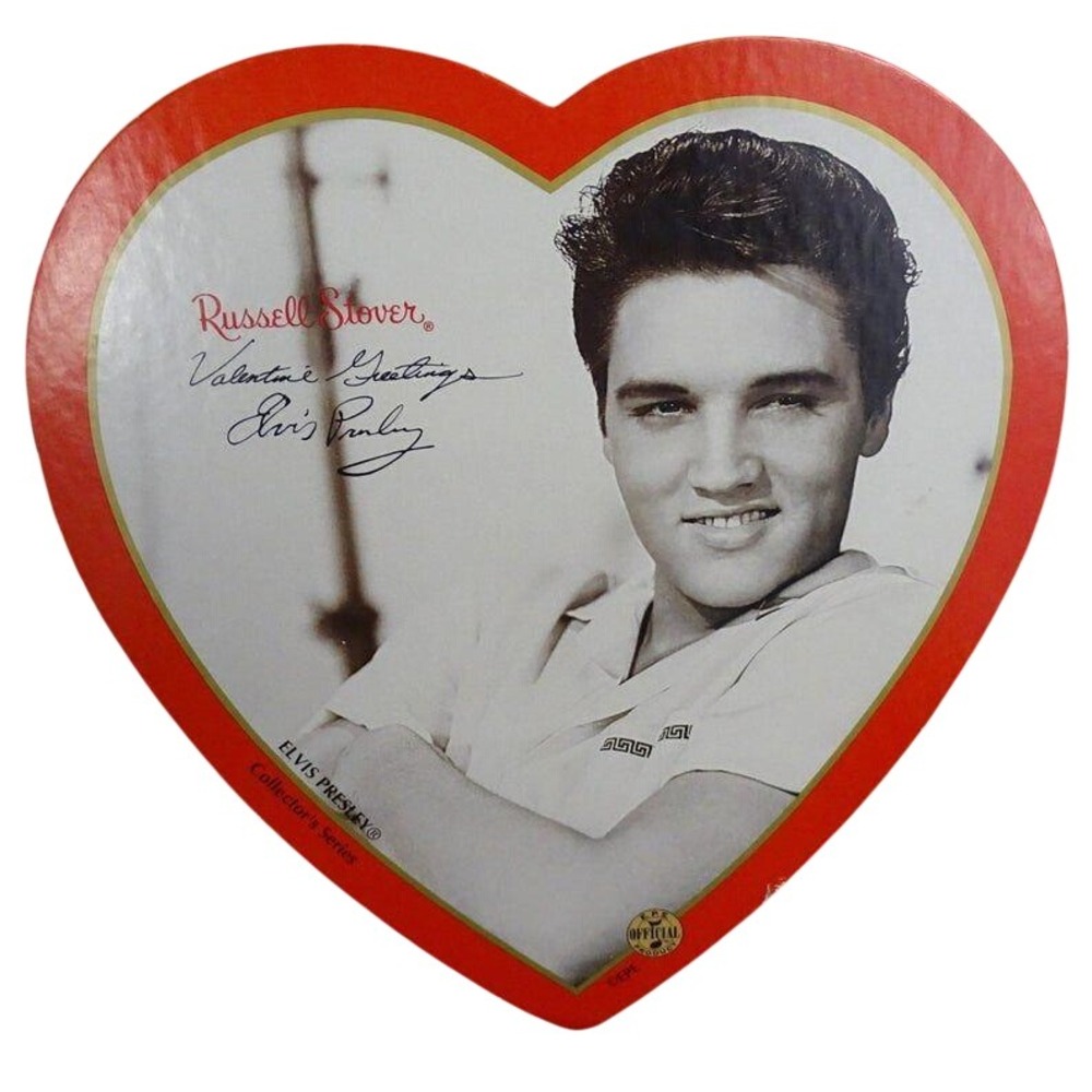 Russell Stover Elvis Presley Valentine's Day VTG Candy Box Collector's Series OS